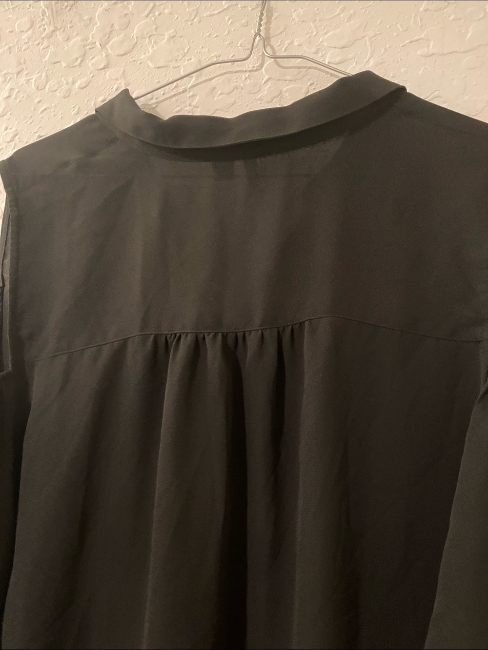 Cato Black Cold-Shoulder Button Down Shirt - Picture 6 of 6
